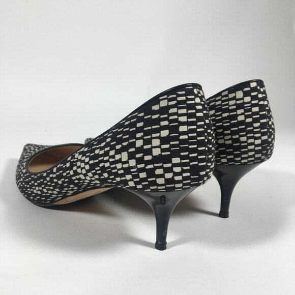 Jimmy Choo Aza Kitten Heels Geometric Print - Picture 5 of 12